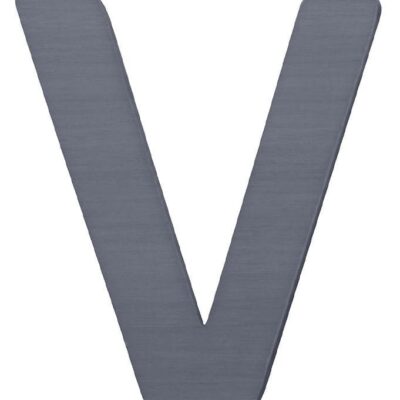 Sebra Træbogstaver - V - Grå