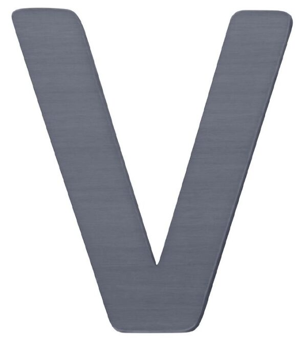 Sebra Træbogstaver - V - Grå