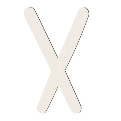 Sebra Træbogstaver - X - Birchbark Beige