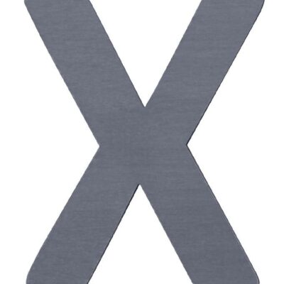 Sebra Træbogstaver - X - Grå
