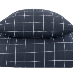 Sengetøj 200x220 cm - Blue Check - Bæk og bølge sengetøj - Borg Living - Sengetøj til dobbeltdyner