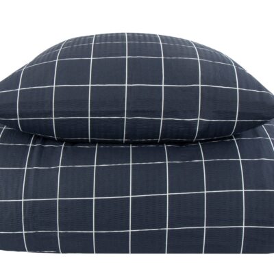 Sengetøj 200x220 cm - Blue Check - Bæk og bølge sengetøj - Borg Living - Sengetøj til dobbeltdyner