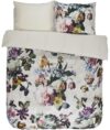 Sengetøj dobbeltdyne 200x200 cm - Fleur Ecru - Vendbar sengesæt - 100% bomuldssatin - Essenza sengetøj
