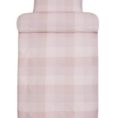Sengetøj til dobbeltdyne - 100% ekstra fin bomuld sengesæt - 200x220 cm - Høie Elen rosa