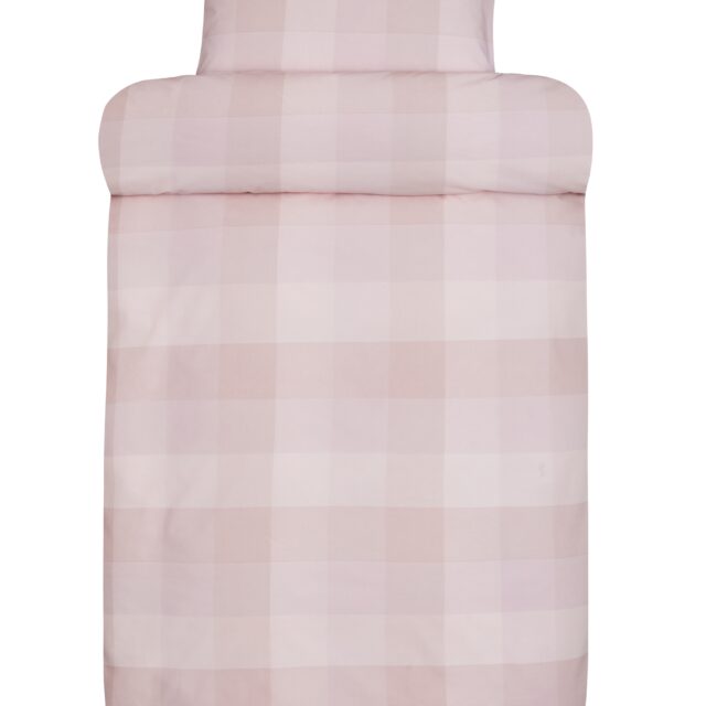 Sengetøj til dobbeltdyne - 100% ekstra fin bomuld sengesæt - 200x220 cm - Høie Elen rosa