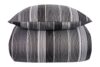 Sengetøj til dobbeltdyne 200x200 cm - Stripe sort sengesæt - In Style sengelinned i mikrofiber