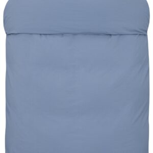 Sengetøj til dobbeltdyne 200x220 cm - Ensfarvet kystblåt sengesæt - Høie sengesæt i 100% stenvasket bomuld