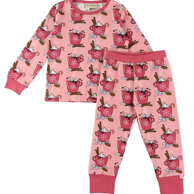 Småfolk Nattøj - 2-delt - Bridal Rose m. Varm Chokolade