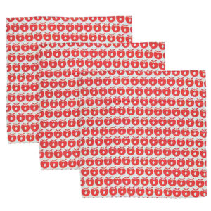 Småfolk Stofbleer - 3-pak - 79x79 - Apple Red
