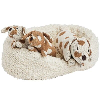 Smallstuff Bamser Med Hundekurv - Nature