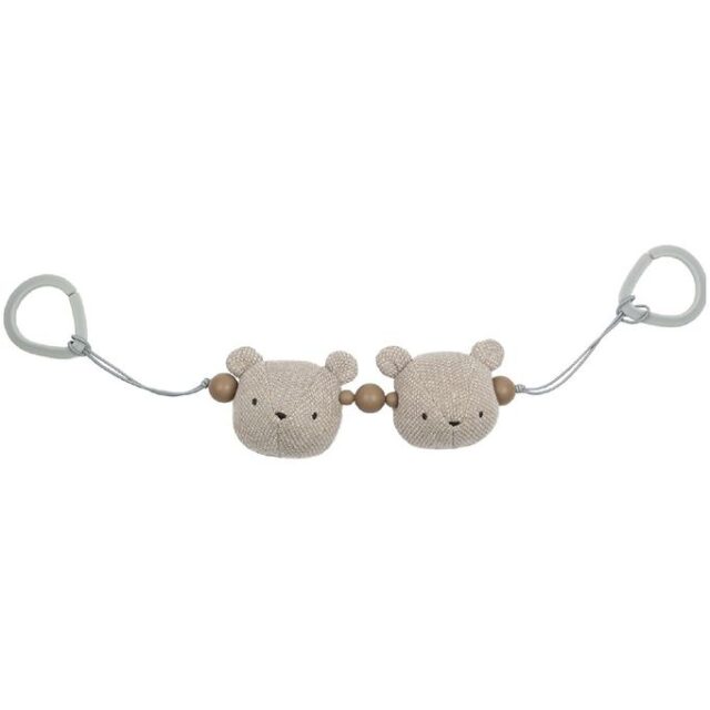 Smallstuff Barnevognskæde - Bjørn - Sandy/Grey