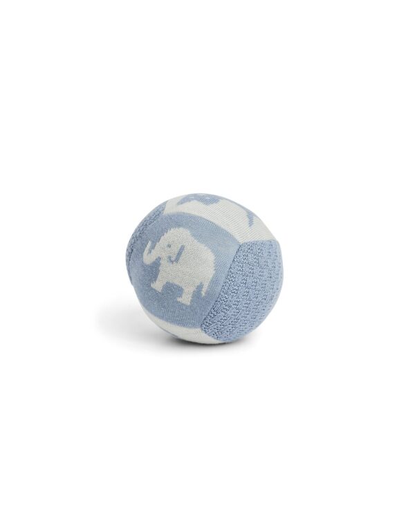 Smallstuff - Bold med dyr, strikket merino uld, lyseblå - (70019-01)
