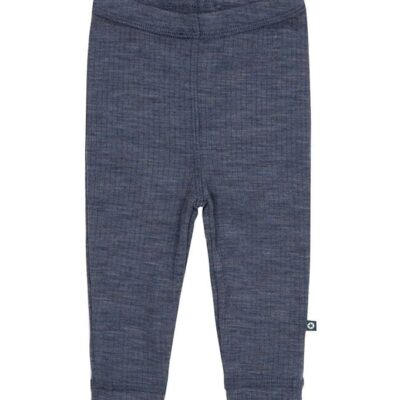 Smallstuff Leggings - Uld - Rib - Denim Melange