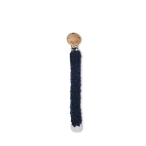 Smallstuff - Strikket suttesnor - bouclè merino uld - navy - 22 cm