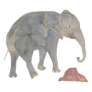 That's Mine - Wallsticker Elephant - Grey