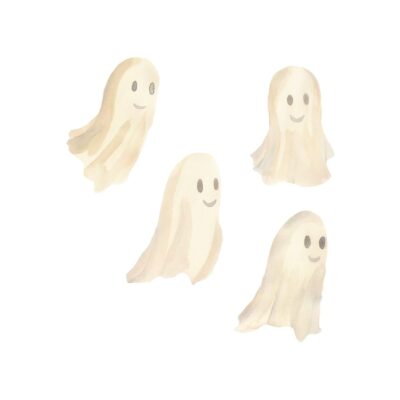 That's Mine - Wallsticker Friendly ghosts - White