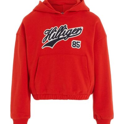 Tommy Hilfiger Hættetrøje - Hilfiger Script - Fierce Red