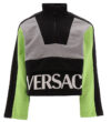 Versace Sweatshirt m. Lynlås - Gråmeleret m. Sort/Neongrøn