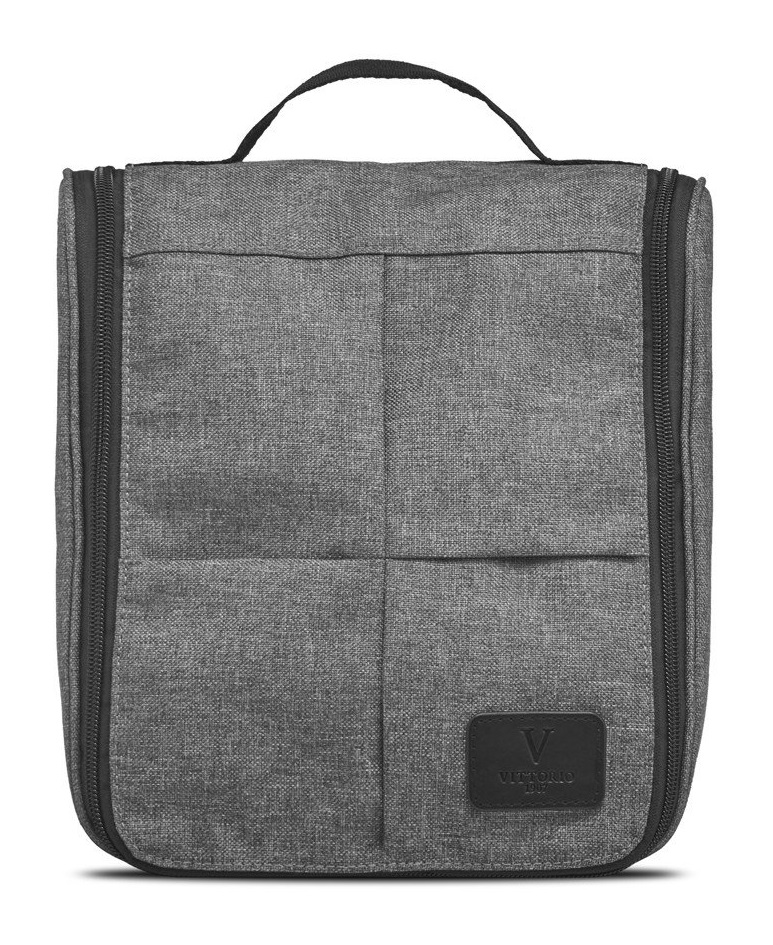 Vittorio - Hang-up Washbag in Grey - Toilettaske