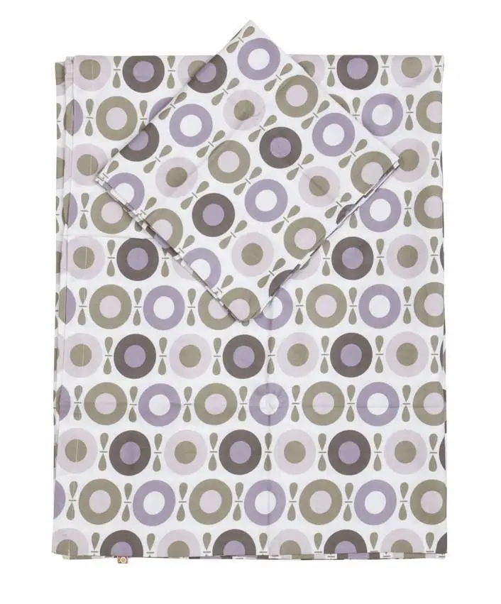 Voksen sengetøj lys lilla og lys brun 140x200