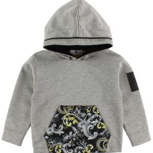 Young Versace Hættetrøje - Gråmeleret m. Gult Mønster