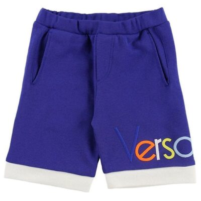 Young Versace Shorts - Sweat - Blå m. Tekst