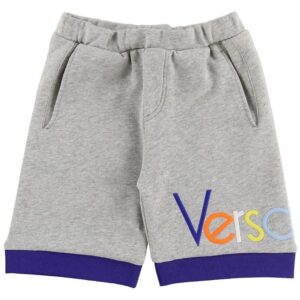 Young Versace Shorts - Sweat - Gråmeleret m. Tekst