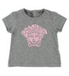 Young Versace T-shirt - Gråmeleret m. Lyserød Medusa