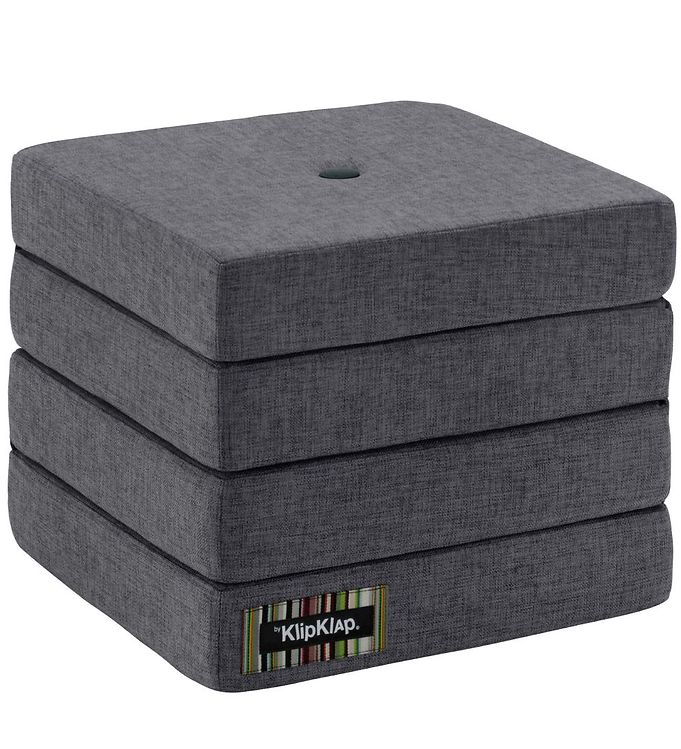 by KlipKlap Foldemadras - 4 Fold - 100x100 cm - Blue Grey/Grey