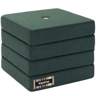 by KlipKlap Foldemadras - 4 Fold - 100x100 cm - Deep Green/Light