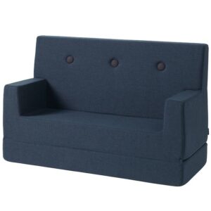 by KlipKlap Sofa - Kids Sofa - 100 cm - Dark Blue/Black