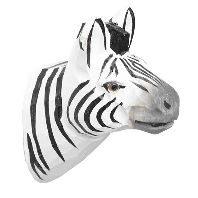 ferm Living Knage - 9,5x9,5x5 cm - Håndskåret Træ - Zebra