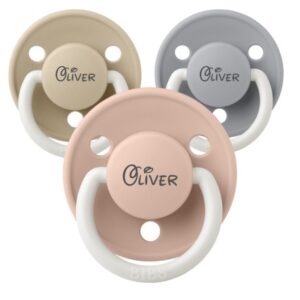 Bibs De Lux Night, One Size (0-36 Mdr.), Rund - Silikone, Sutter Med Navn