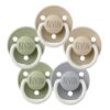 Bibs De Lux Night, Str. 2 (6+ Mdr.), Rund - Latex, Sutter Med Navn, 5-pak