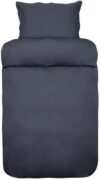 Blåt sengetøj 140x220 cm - Elegance - Ensfarvet sengetøj - 100% egyptisk bomuld - Sengesæt fra Høie