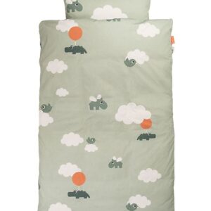 Done by Deer Sengetøj - Baby - Happy Clouds - Grøn