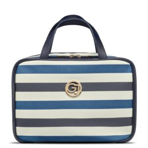 Gillian Jones - Organizer Cosmetic bag w. hangup function Dark blue/white stripes - Toilettaske