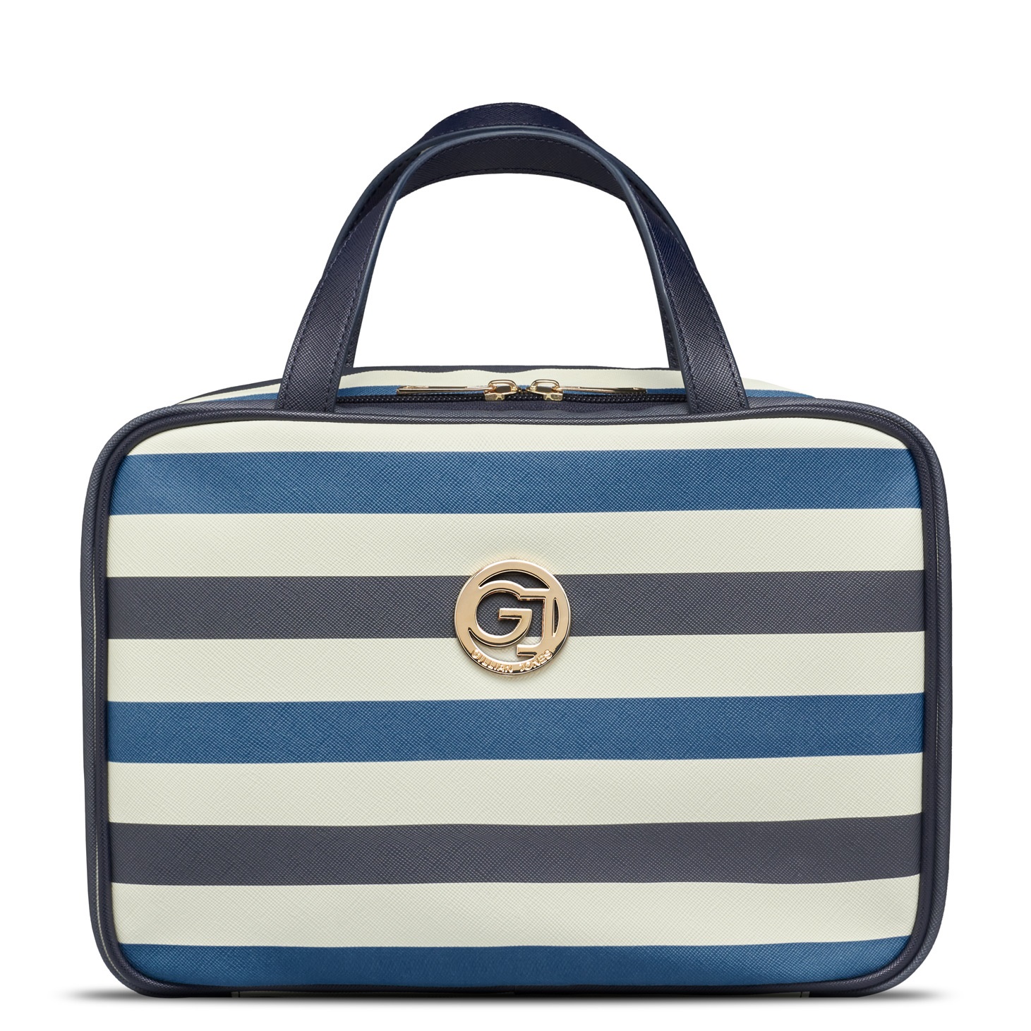 Gillian Jones - Organizer Cosmetic bag w. hangup function Dark blue/white stripes - Toilettaske