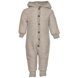 Mikk-Line - Køredragt Wool Baby Suit - Melange Offwhite - 74