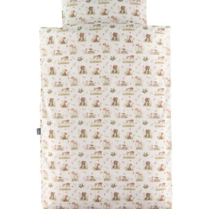 Nørgaard Madsens Sengetøj - Baby - Beige m. Bambi/Bjørne/Ræve
