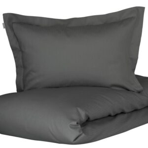 Økologisk kingsize sengetøj - Ekstra blødt gråt jacquardvævet sengesæt 240x220cm - 100% økologisk bomuldssatin (GOTS) - Turiform sengelinned