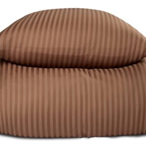 Sengetøj i 100% Bomuldssatin - 140x200 cm - Okker ensfarvet sengesæt - Borg Living sengelinned