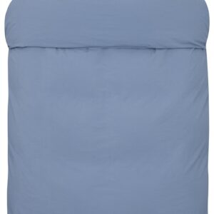 Sengetøj til dobbeltdyne 200x220 cm - Ensfarvet kystblåt sengesæt - Høie sengesæt i 100% stenvasket bomuld