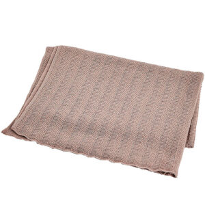 Smallstuff Babytæppe - Uld - 80x100 cm - Fishbone - Powder