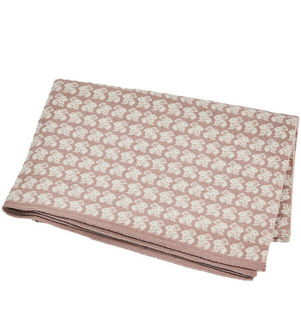 Smallstuff Babytæppe - Uld - 80x100 cm - Rabbits - Powder