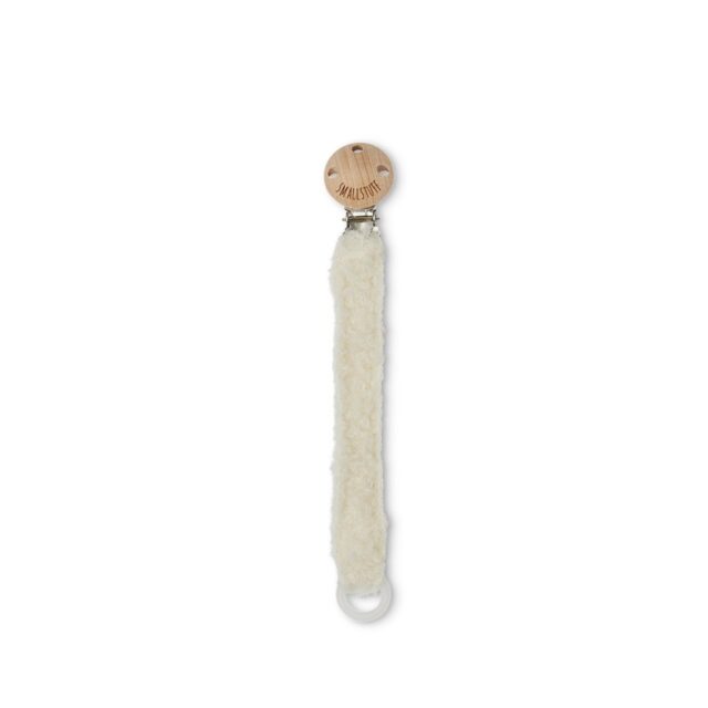 Smallstuff - Strikket suttesnor - Bouclè merino uld - Off white - 22 cm