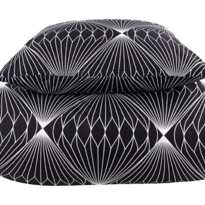 Sort sengetøj dobbeltdyne 200x200 cm - Diamond black - Sengesæt i Microfiber - In Style