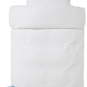 Vævet krepp sengetøj - 140x200 cm - Allergivenligt hvid krepp sengesæt i 100% bomuld - Høie of scandinavia pure white