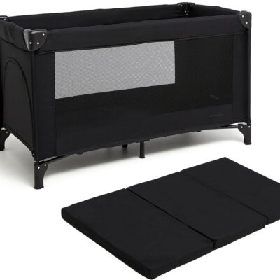Beemoo CARE QuickFold Weekendseng inkl. Madras, Black