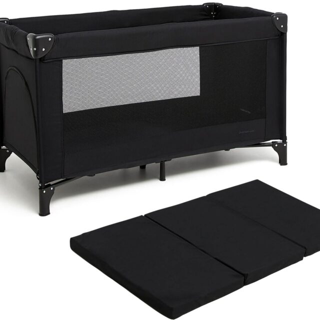 Beemoo CARE QuickFold Weekendseng inkl. Madras, Black